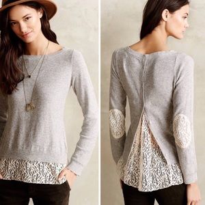 Anthropologie Angel Of The North lace sweater